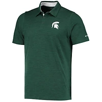 Polo homme Columbia Green Michigan State Spartans Tech Trail Omni-Shade