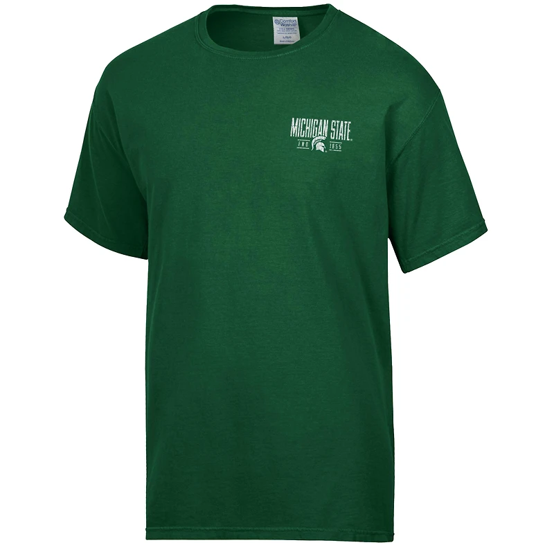 Men's ComfortWash Green Michigan State Spartans Big Name T-Shirt