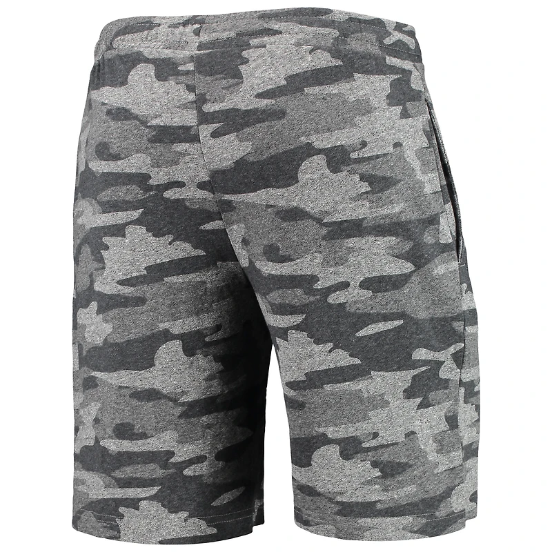 Short de détente Concepts Sport anthracite/gris Michigan State Spartans Camo Backup Terry Jam pour hommes