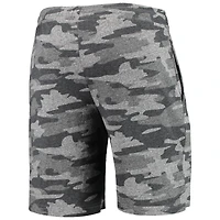 Short de détente Concepts Sport anthracite/gris Michigan State Spartans Camo Backup Terry Jam pour hommes