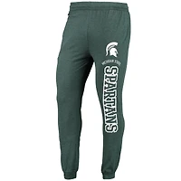 Ensemble sweat à capuche manches longues et pyjama jogging Concepts Sport vert/gris chiné Michigan State Spartans pour homme