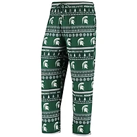 Ensemble pull et pantalon en tricot à manches longues Concepts Sport vert Michigan State Spartans pour hommes