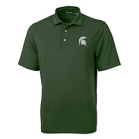 Polo en piqué écologique recyclé pour homme, vert Cutter & Buck, Michigan State Spartans, taille grande et