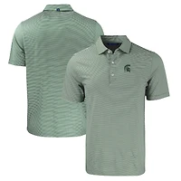 Polo Cutter & Buck vert Michigan State Spartans Forge Eco à double bande extensible en tissu recyclé pour homme