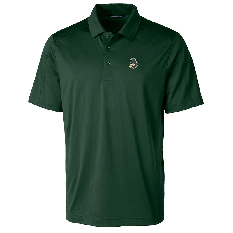 Men's Cutter & Buck Green Michigan State Spartans Team Logo Big Tall Prospect Textured Stretch Polo