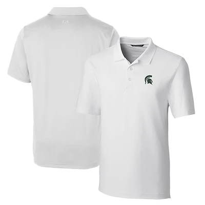 Men's Cutter & Buck White Michigan State Spartans Big Tall Forge Stretch Polo