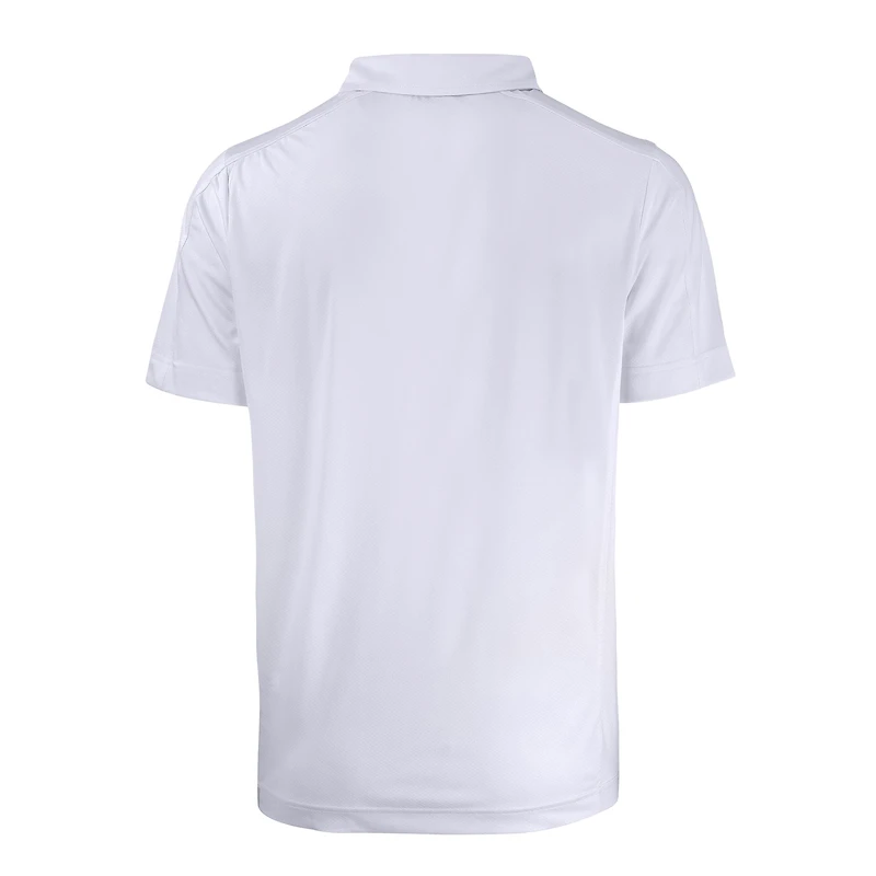 Polo Cutter & Buck blanc pour homme, Michigan State Spartans Prospect Eco, texturé, extensible et recyclé
