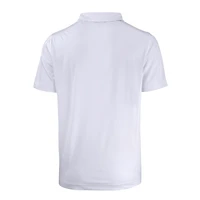 Polo Cutter & Buck blanc pour homme, Michigan State Spartans Prospect Eco, texturé, extensible et recyclé