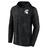 Men's Fanatics  Black Michigan State Spartans Camo Hoodie Long Sleeve T-Shirt