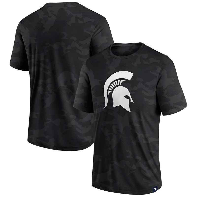 T-shirt noir avec logo camouflage Fanatics Michigan State Spartans pour hommes