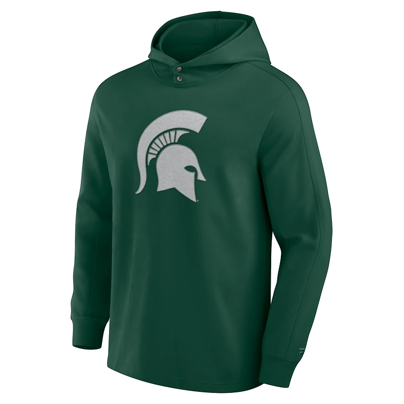Men's Fanatics Green Michigan State Spartans Blaze Tri-Blend Pullover Hoodie