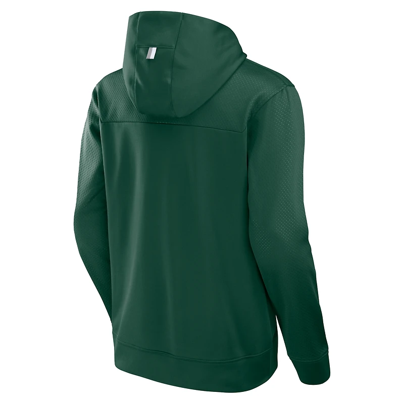 Men's Fanatics  Green Michigan State Spartans Defender Dot Faded Primary Pullover Hoodie