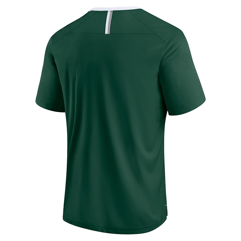 Men's Fanatics Green Michigan State Spartans Defender Fade Slant T-Shirt