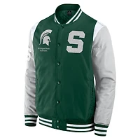 Men's Fanatics  Green Michigan State Spartans Elements Elite Full-Snap Jacket
