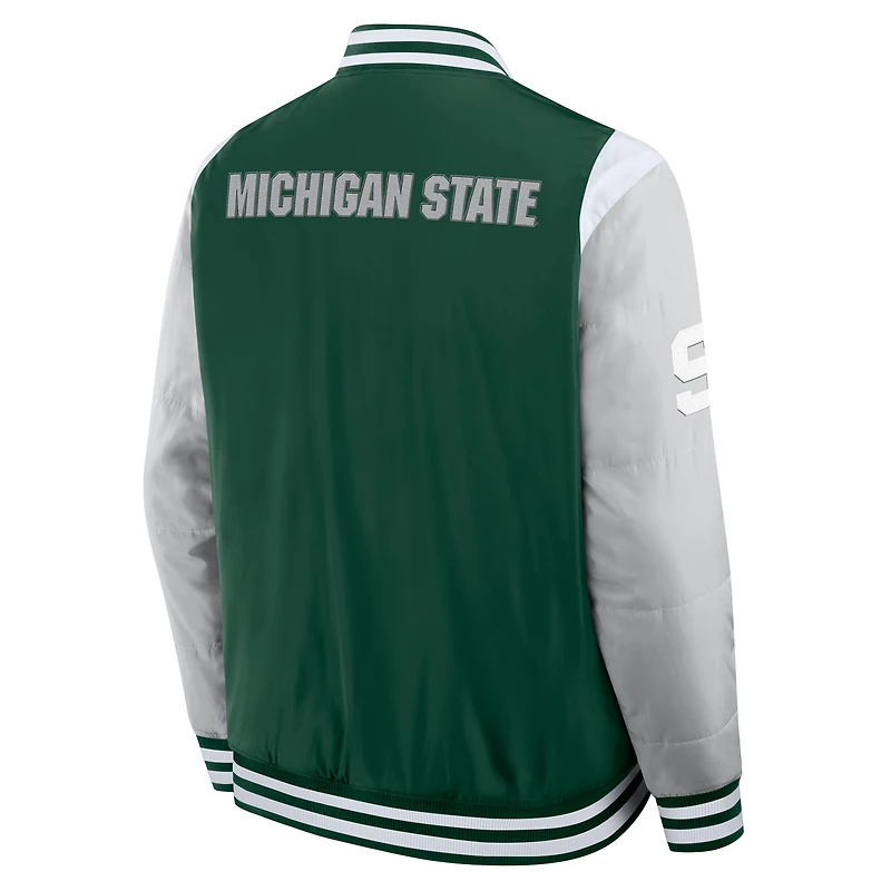 Men's Fanatics  Green Michigan State Spartans Elements Elite Full-Snap Jacket