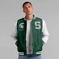 Men's Fanatics  Green Michigan State Spartans Elements Elite Full-Snap Jacket