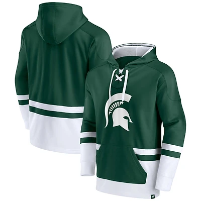Men's Fanatics Green Michigan State Spartans First Battle Pullover Hoodie