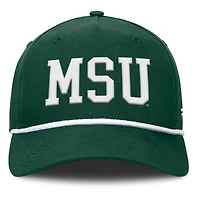 Men's Fanatics Green Michigan State Spartans Foul Ball Rope Adjustable Hat