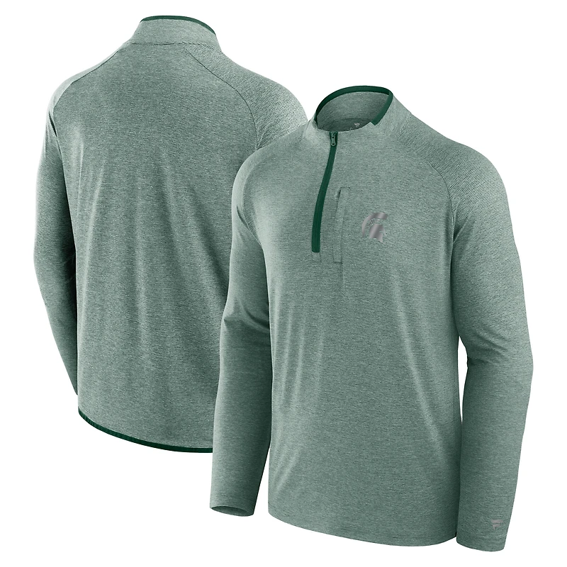 Veste à col montant et demi-zip pour homme Fanatics Green Michigan State Spartans