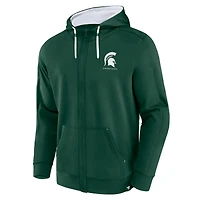 Men's Fanatics Green Michigan State Spartans Power Index Full-Zip Hoodie