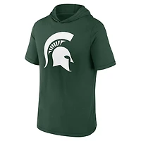 T-shirt à capuche avec logo principal des Michigan State Spartans Fanatics pour hommes, vert