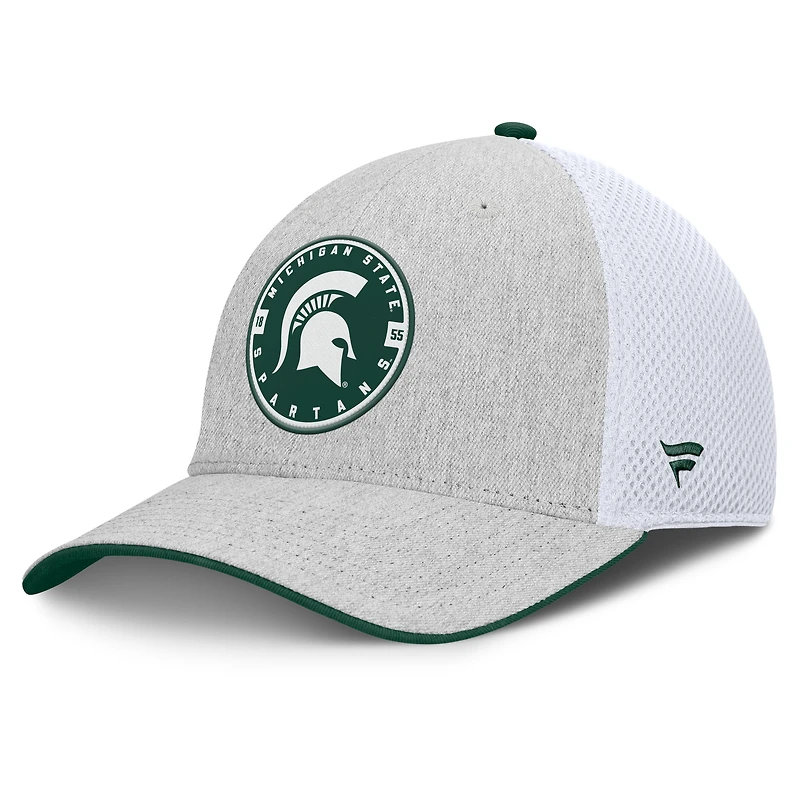 Casquette Trigger Flex gris chiné pour homme des Spartans de l'État du Michigan