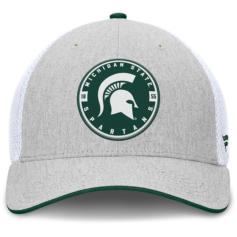 Casquette Trigger Flex gris chiné pour homme des Spartans de l'État du Michigan