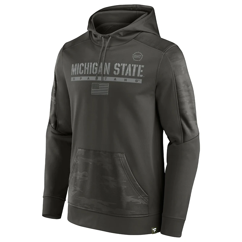 Men's Fanatics Olive Michigan State Spartans OHT Military Appreciation Guardian Pullover Hoodie