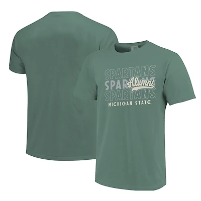 T-shirt vert pour homme Michigan State Spartans Alumni avec inscription superposée