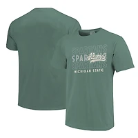 T-shirt vert pour homme Michigan State Spartans Alumni avec inscription superposée