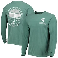 Men's Green Michigan State Spartans Circle Campus Scene Long Sleeve T-Shirt