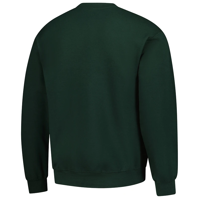 Sweat-shirt polaire vert pour homme des Spartans de l'Université d'État du Michigan, édition spéciale fêtes