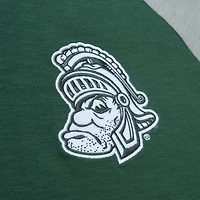 T-shirt vert à manches longues raglan flammé légendaire des Michigan State Spartans de Mitchell & Ness pour hommes