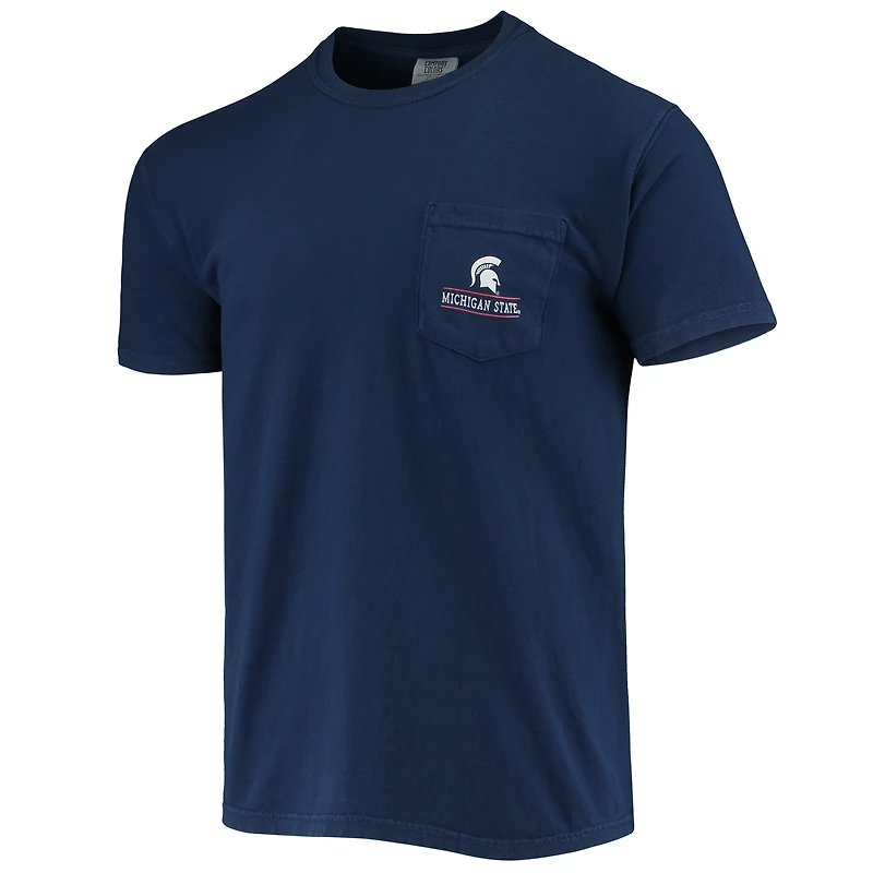 T-shirt homme bleu marine Michigan State Spartans Campus Americana