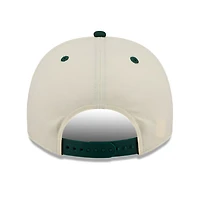 Casquette snapback New Era 9FIFTY A-Frame crème/verte pour homme, collection historique March Madness des Spartans de l'Université d'État du Michigan
