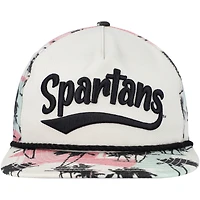 Casquette Snapback Golfeur High Tide Michigan State Spartans New Era crème pour homme