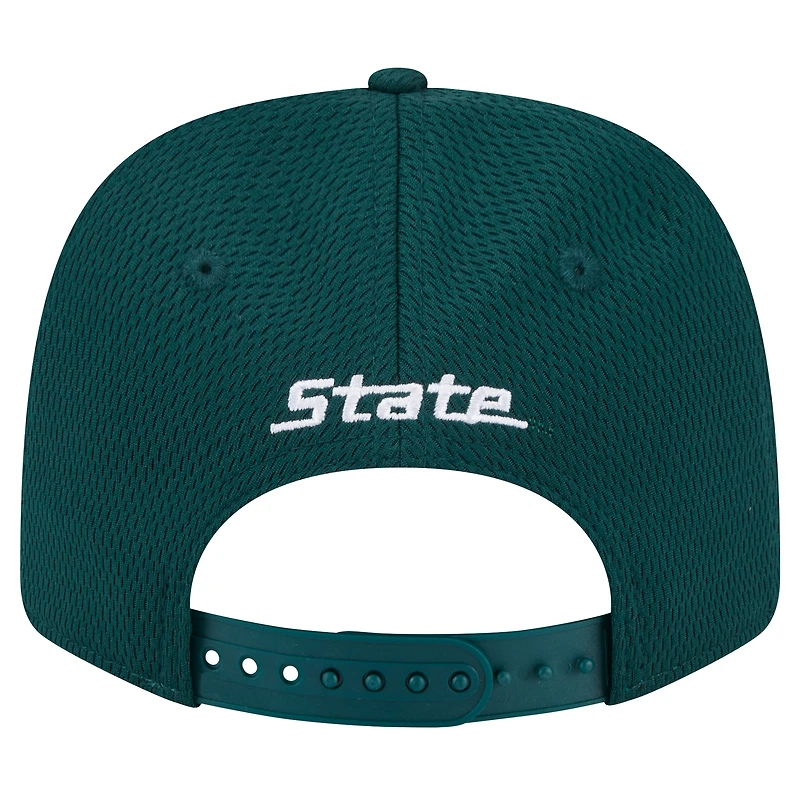 Casquette extensible à bouton-pression COOLERA 9SEVENTY Michigan State Spartans de New Era pour homme, vert forêt