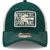 Casquette réglable New Era verte/naturelle Michigan State Spartans Devoted 9TWENTY pour hommes