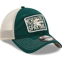 Casquette réglable New Era verte/naturelle Michigan State Spartans Devoted 9TWENTY pour hommes