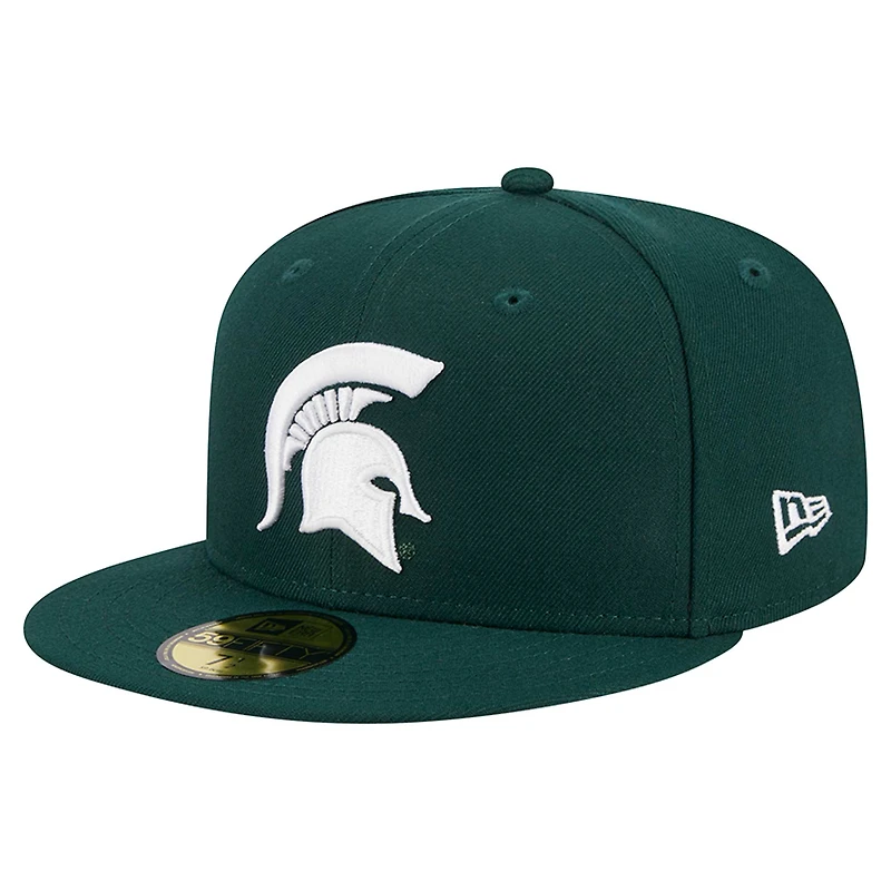 Casquette ajustée 59FIFTY Michigan State Spartans de New Era pour homme, verte