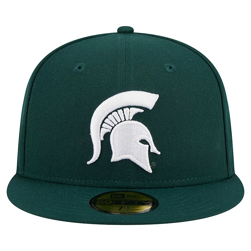 Casquette ajustée 59FIFTY Michigan State Spartans de New Era pour homme, verte