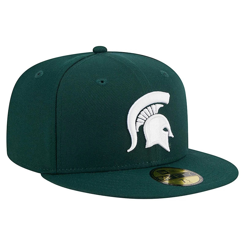 Casquette ajustée 59FIFTY Michigan State Spartans de New Era pour homme, verte