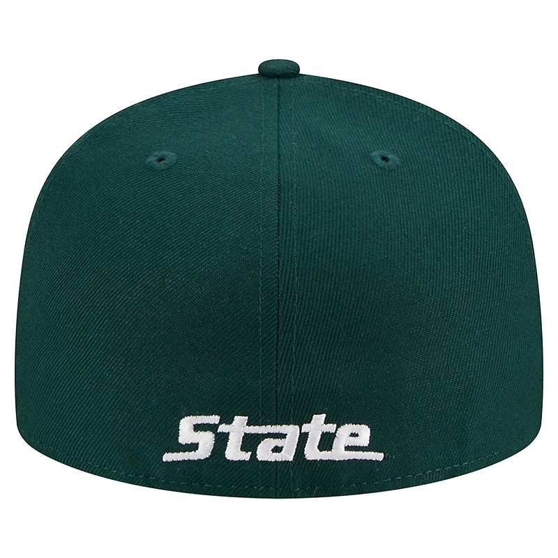Men's New Era Green Michigan State Spartans 59FIFTY Fitted Hat