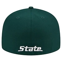 Men's New Era Green Michigan State Spartans 59FIFTY Fitted Hat