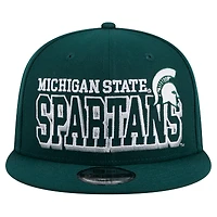 Casquette Snapback 9FIFTY Game Day des Michigan State Spartans New Era pour hommes, verte
