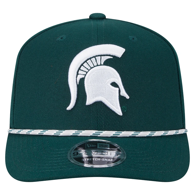 Men's New Era Green Michigan State Spartans Gameday Multi-Rope 9SEVENTY Stretch-Snap Hat