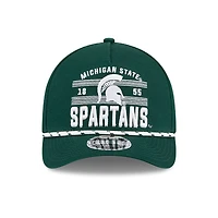 Casquette ajustable New Era verte pour homme Michigan State Spartans, édition spéciale March Madness 9FORTY M-Crown