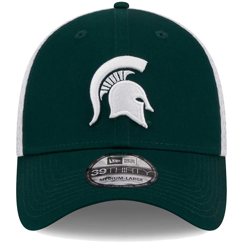 Men's New Era Green Michigan State Spartans Neo 39THIRTY Flex Hat
