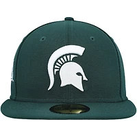 Men's New Era Green Michigan State Spartans Patch 59FIFTY Fitted Hat