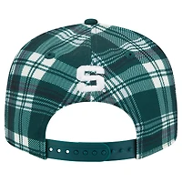Casquette à visière plate 9FIFTY verte Michigan State Spartans de New Era pour homme